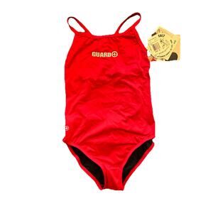 Watermen Women’s Lifeguard Swimsuit Size‎ 38 Red One-Piece NWT